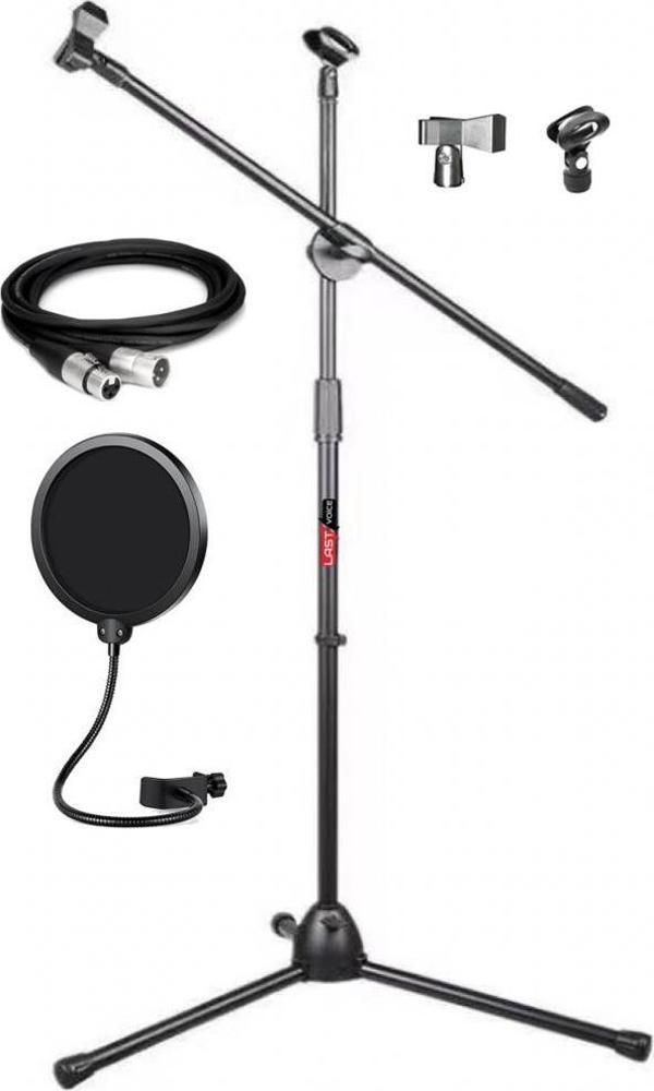 Lastvoice Ms06 Mikrofon Standı + Pop Filtre + XLR Kablo - Image 1
