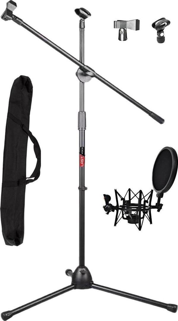 Lastvoice Ms06-SH101CS Mikrofon Standı + Filtreli Shock Mount Seti Çantalı - Image 1