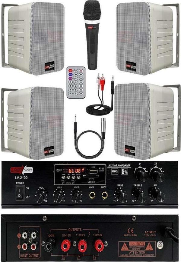 Lastvoice Soft Paket-3 Hoparlör Amfi Mikrofon Mağaza Ses Sistemi - Image 1