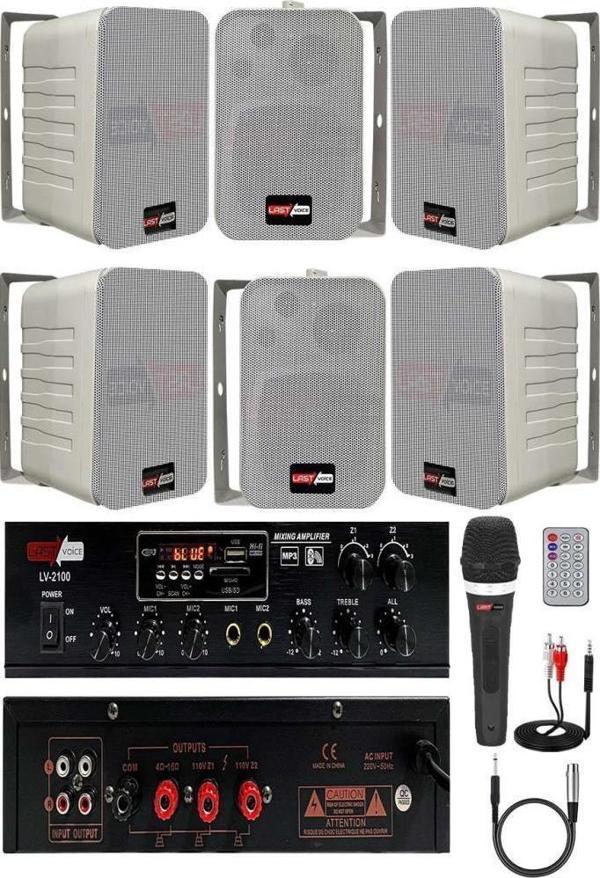 Lastvoice Soft Paket-4 Hoparlör Amfi Mikrofon Mağaza Ses Sistemi - Image 1