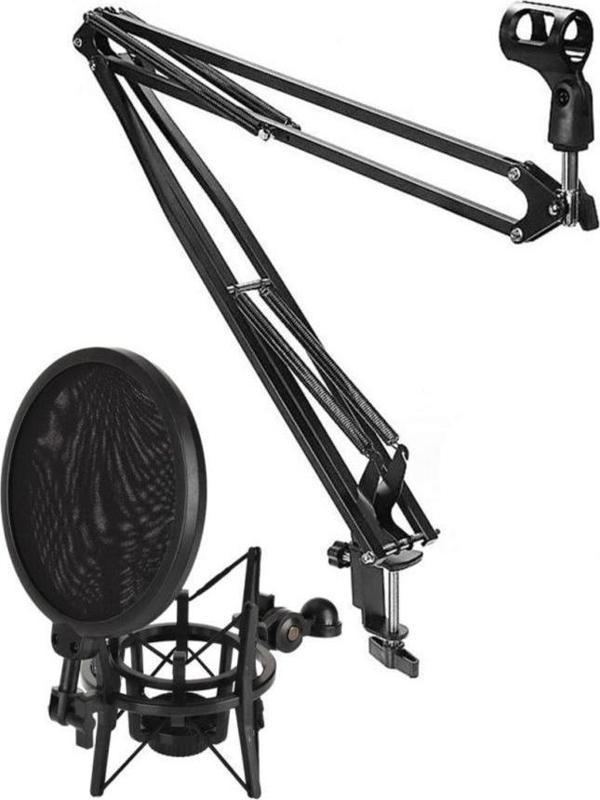 Lastvoice NB40 Masa Mikrofon Standı (Sehpa) + Sh-101 Pop Filtre ve Shock Mount Set - Image 1