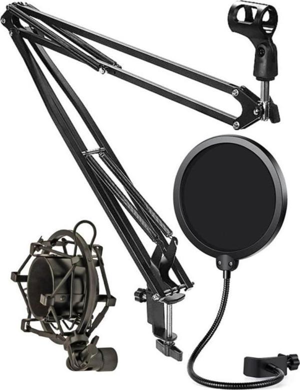 Lastvoice NB40 Pro Mikrofon Standı Shock Mount Pop Filter Set (50x50 Büyük Boy) - Image 1