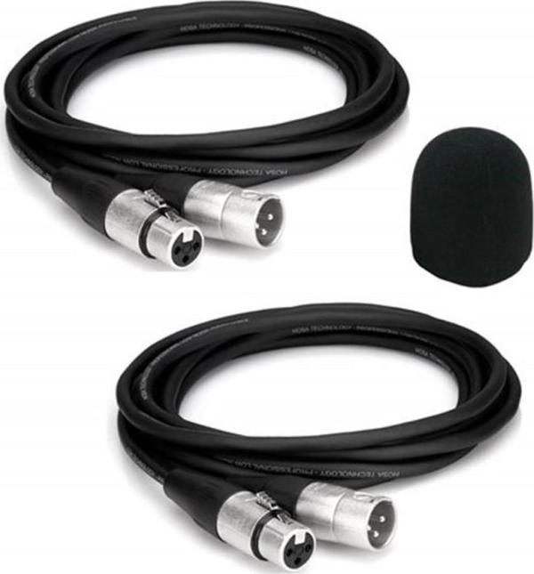 Lastvoice XLR TO XLR Stereo 5 Metre Mikrofon Kablosu 2Lİ SET Sünger Hediye (MC2105X) - Image 1