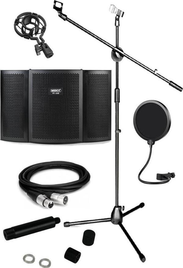 Lastvoice PF-50B Mikrofon Ses Yalıtım Paneli + Stand Kablo Filtre Seti  - Image 1
