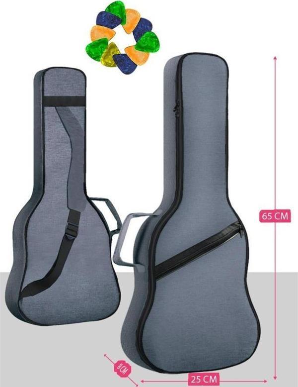 Midex CS-24 Concert Ukulele Çantası Gigbag Soft Case Kılıf (10 Pena ve Takım Tel Hediye) - Image 1