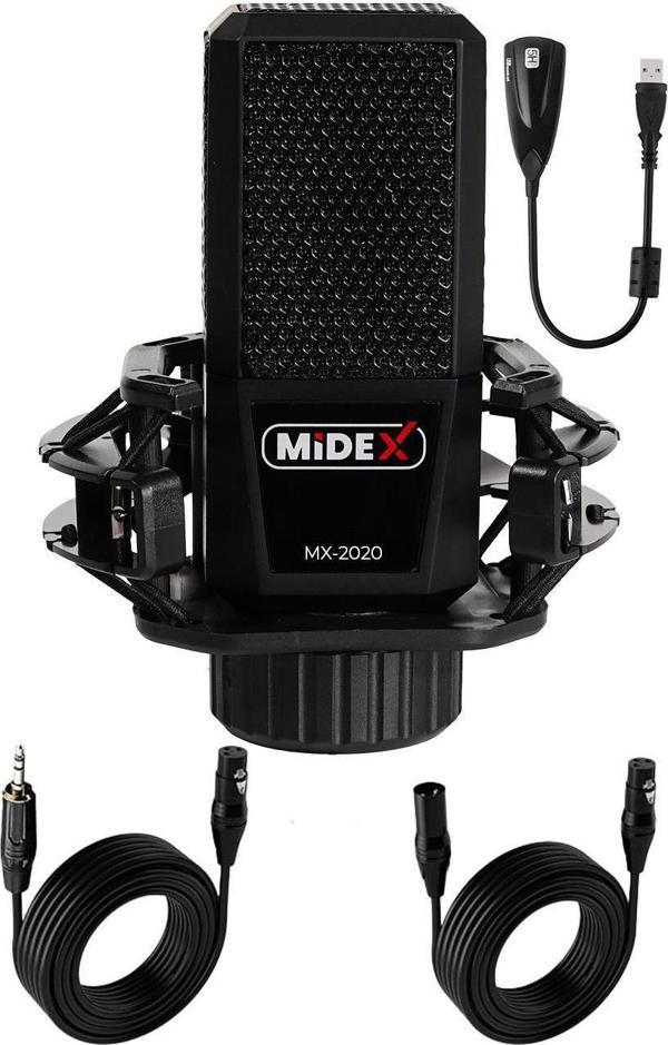 Midex MX-2020 Condenser +48V Stüdyo Ses Kayıt Mikrofonu - Image 1