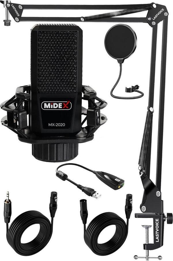 Midex MX-2020 STF Stüdyo Kondenser Mikrofon Stand Filtre - Image 1