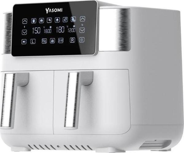 Yasomi Y80 Beyaz 8 Litre 2850W Çift Hazneli Ve Çift Motorlu Dokunmatik Airfryer Fritöz - Image 1