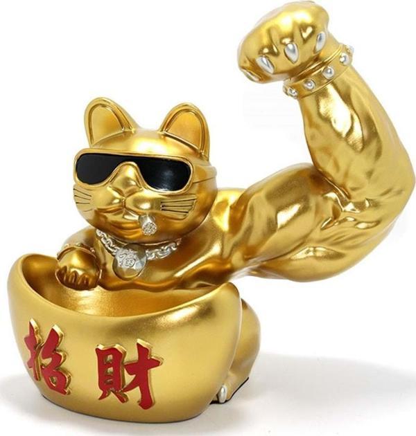 Polyester Şanslı Kedi Figürü Dekoratif Hediyelik - Image 1