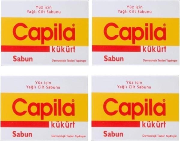 Capila Kükürt 90 G 4 Adet Yağlı Ciltler İçin Kükürtlü Ve Katranlı Yüz Sabunu - Image 1