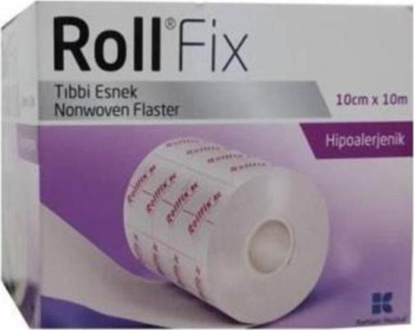 Roll Fix 10 cm x 10M Elastik Sabitleme Bandı Flaster 8 Adet - Image 1