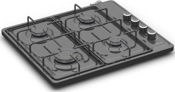 Ferre D40 B 4 Gözü Gazlı Ultra Slim Gövde Set Üstü Ocak - Siyah - Image 1