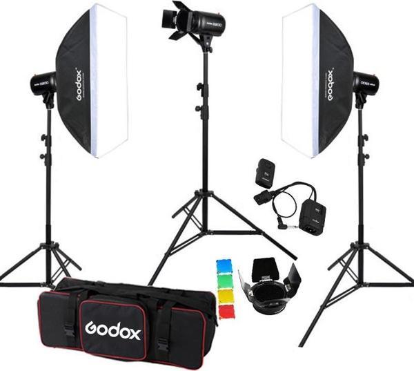 Godox E250 WS 3'lü Softbox Paraflaş Seti - Image 1