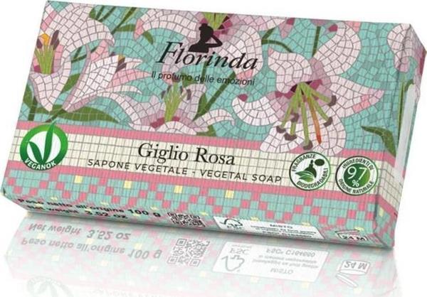 Florinda Mozaik Pembe Zambak Bitkisel Sabun 100 Gr - Image 1