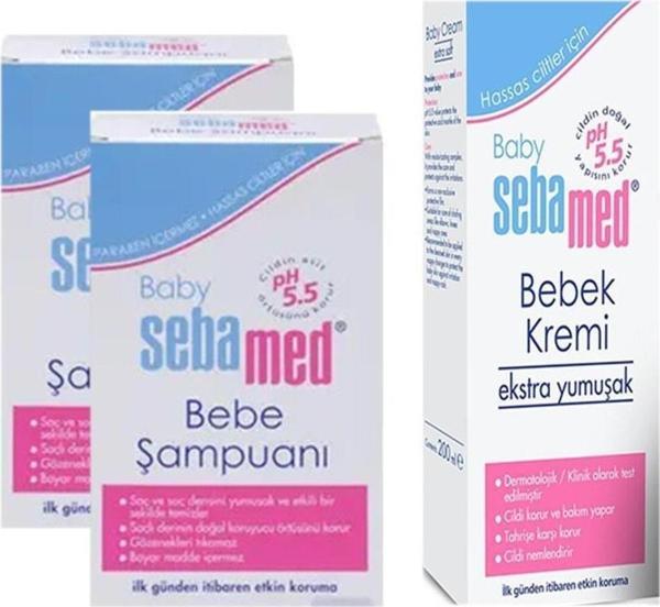 Sebamed Bebek Şampuanı 150ml+ Bebek Kremi 200ml 3lü Set - Image 1