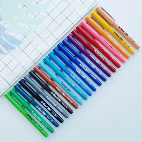 Artline 200 0.4 mm Çizim Kalemi 20 RENK + 1 Adet RULO kalemlik hediye - Image 1