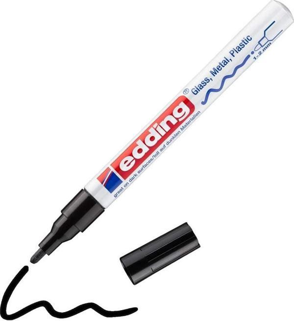 Edding 751 Parlak Boya Kalemi 1-2mm Yuvarlak Uç Siyah - Image 1