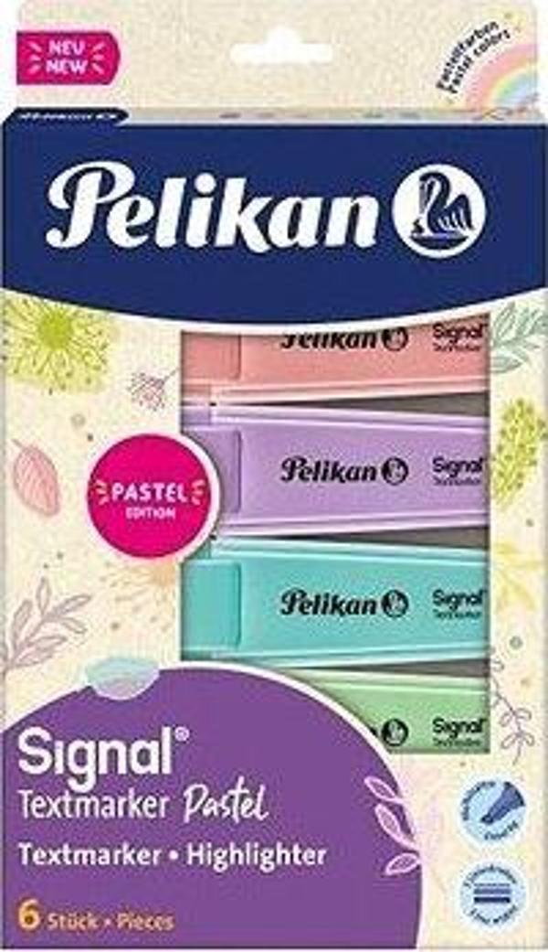 Pelikan SİGNAL Textmarker 6'lı Pastel Renkler Set - Image 1