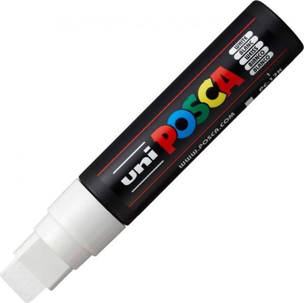 Uniball Posca 15mm Kesik Uçlu Poster Markörü Beyaz / PC17K - Image 1