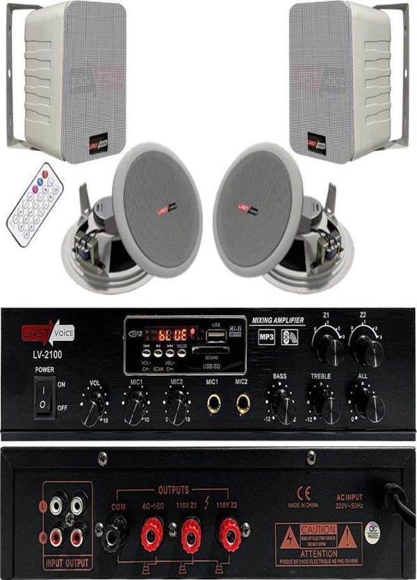 Lastvoice Double Paket-1 Amfili Duvar ve Tavan Hoparlör Seti - Image 1