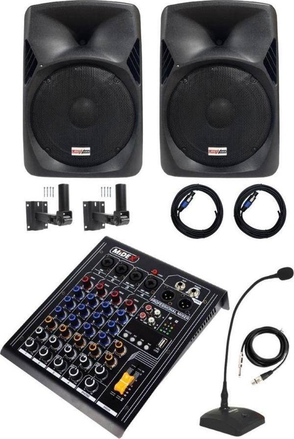 Lastvoice Hall Paket-2 Ses Sistemi Mixer Hoparlör Paketi (Kapalı Alan toplantıları İçin) - Image 1
