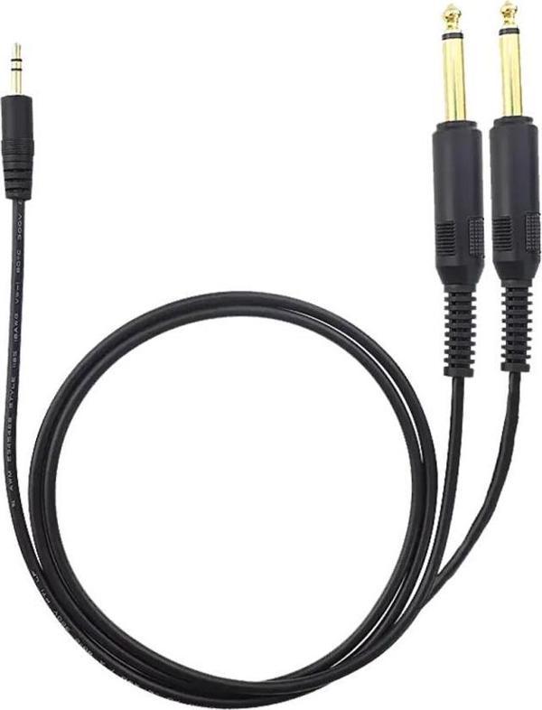 Lastvoice Mc-Aux Ses Ara Kablosu 3.5mm Jack to 2x6.35mm Jack Kablo - Image 1