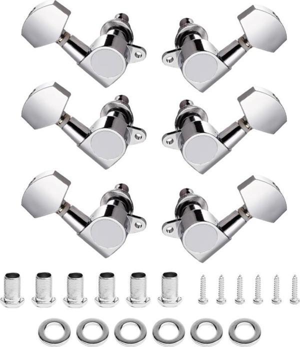 Midex CB-60 Elektro Gitar İçin Kaliteli Profesyonel Burgu Takımı Silver 1 SET - Image 1