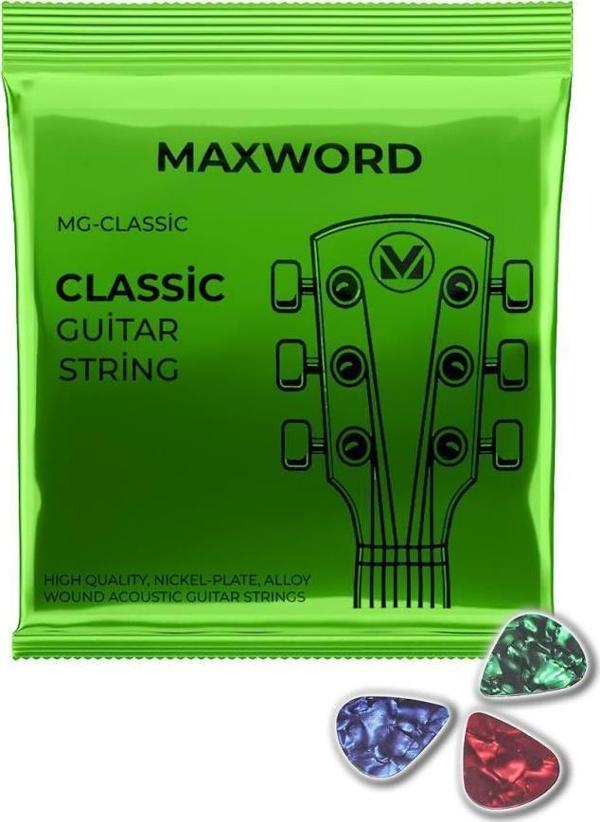 Maxword GT-Classic Kaliteli Klasik Gitar Teli 1 Takım Set (Pena Hediye) - Image 1