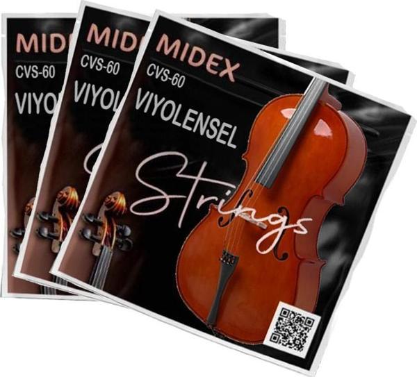 Midex CVS-60-3X Kaliteli Çello Teli 3 Takım Set - Image 1