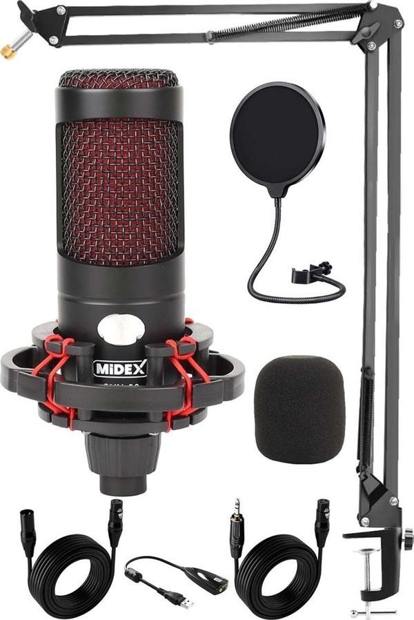 Midex CXN-30 Paket-1 Condenser Mikrofon Stand Pop Filtre Seti - Image 1