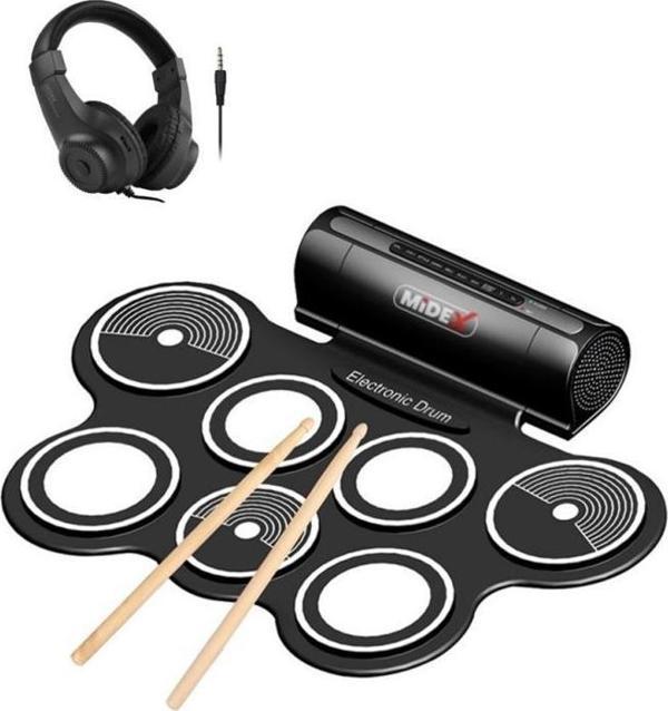 Midex DDX-70 Dijital Davul 7 Ped 2 Ayak Pedalı (Kulaklık Çubuklar Adaptör Full Set) - Image 1