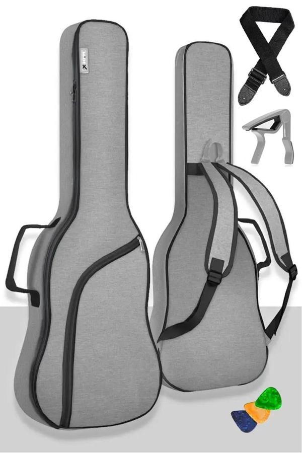 Midex ELC-40PAK Case Elektro Gitar Çantası Gigbag Su Geçirmez Kalın Kılıf (Çanta Askı Capo) - Image 1