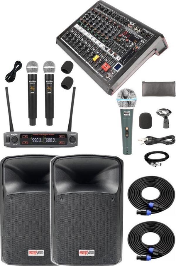 Midex Extreme Paket-1 Mixer Hoparlör Mikrofon Full Ses Sistemi Seti - Image 1
