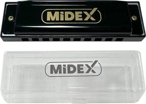 Midex HN-10BK Siyah Örf Aletleri 10 Delikli Mızıka  - Image 1