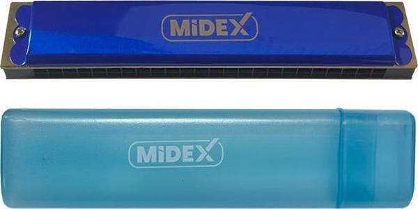 Midex HN-24BL Mavi 24 Delikli Mızıka - Image 1