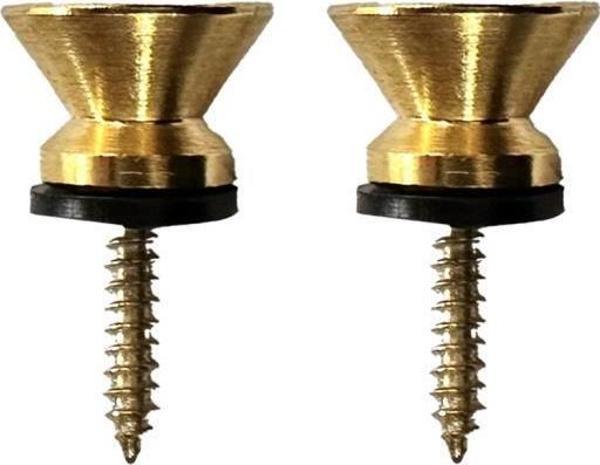 Midex PM1-2X Gold Metal Kaliteli Gitar Askı Pimi Omuz Askısı Takmak İçin Vida Pim (2 Adet) - Image 1