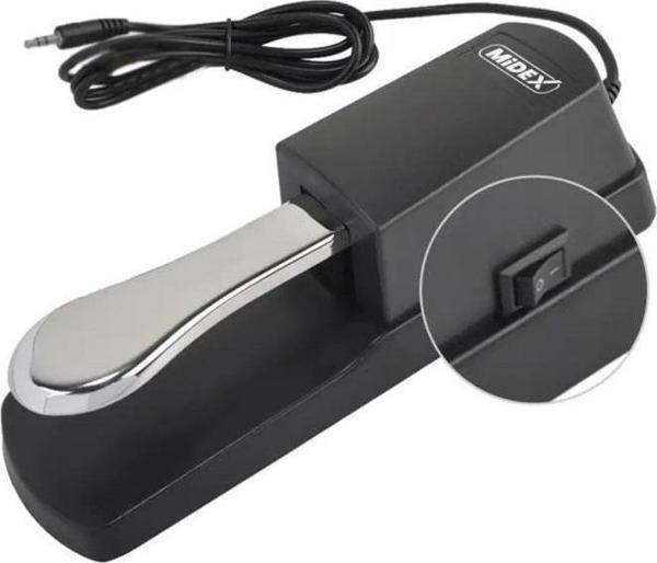 Midex PP-06 Sustain Pedalı ( 3.5 mm Jack Sustain Girişi Olan Tüm Ürünlerle Uyumlu) - Image 1