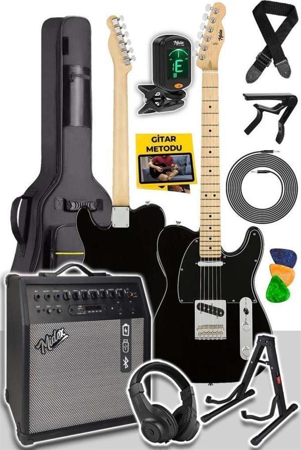 Midex Telecaster-50AMP SS 50 Watt Şarjlı Amfili Elektro Gitar Full Set - Image 1