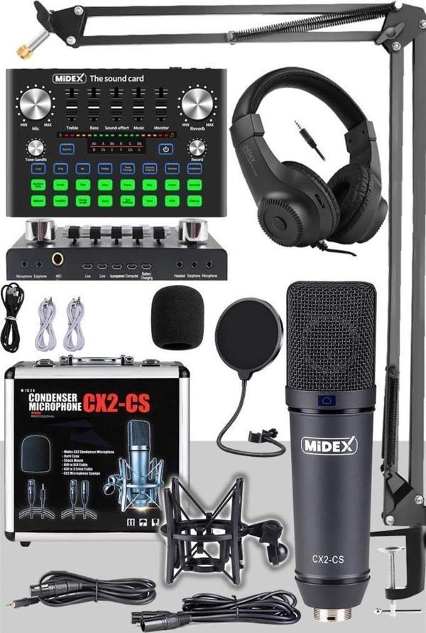 Stüdyo Ekipmanları Private Paket-1 CX2 Mikrofon VS9 Ses Kartı Stüdyo Kayıt Seti - Image 1
