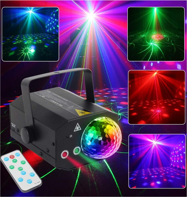 Quenlite QD-16 RGB Sahne Led ve Lazer Işık 16 Çeşit Desen - Image 1