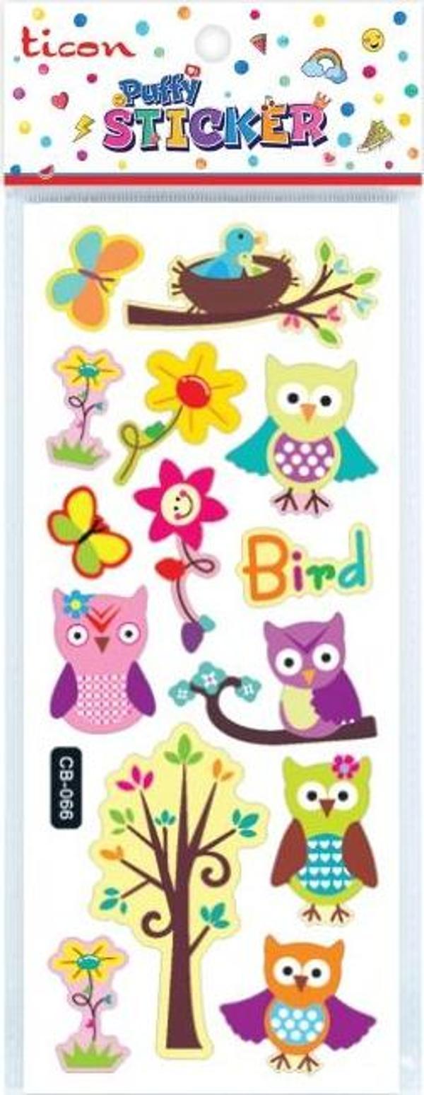 Ticon Puffy Sticker Hayvan Figürleri Tps-007/7 348904 (20 Li Paket) - Image 1