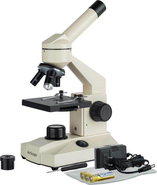 AmScope Optik Cam Mercek Tamamen Metal LED Bileşik Mikroskop - Image 1