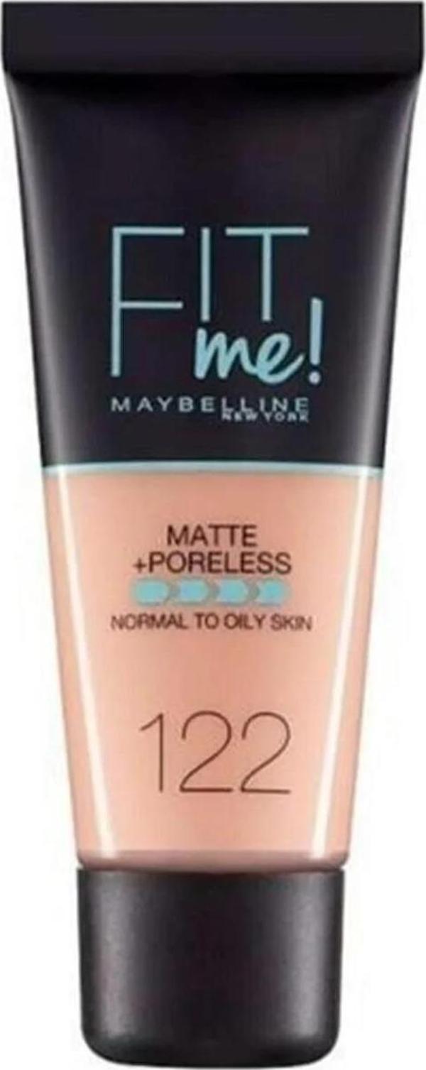 Maybelline New York Mat Fondöten - Fit Me Matte + Poreless Foundation No: 122 - Image 1