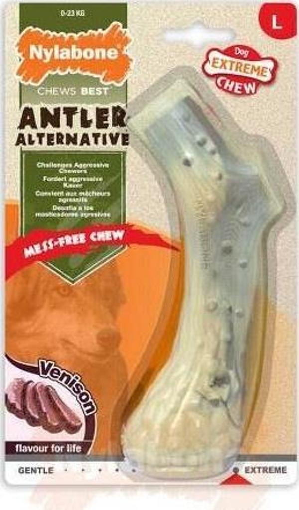 Nylabone Geyik Aromalı Köpek Çiğneme Kemiği L - Image 1