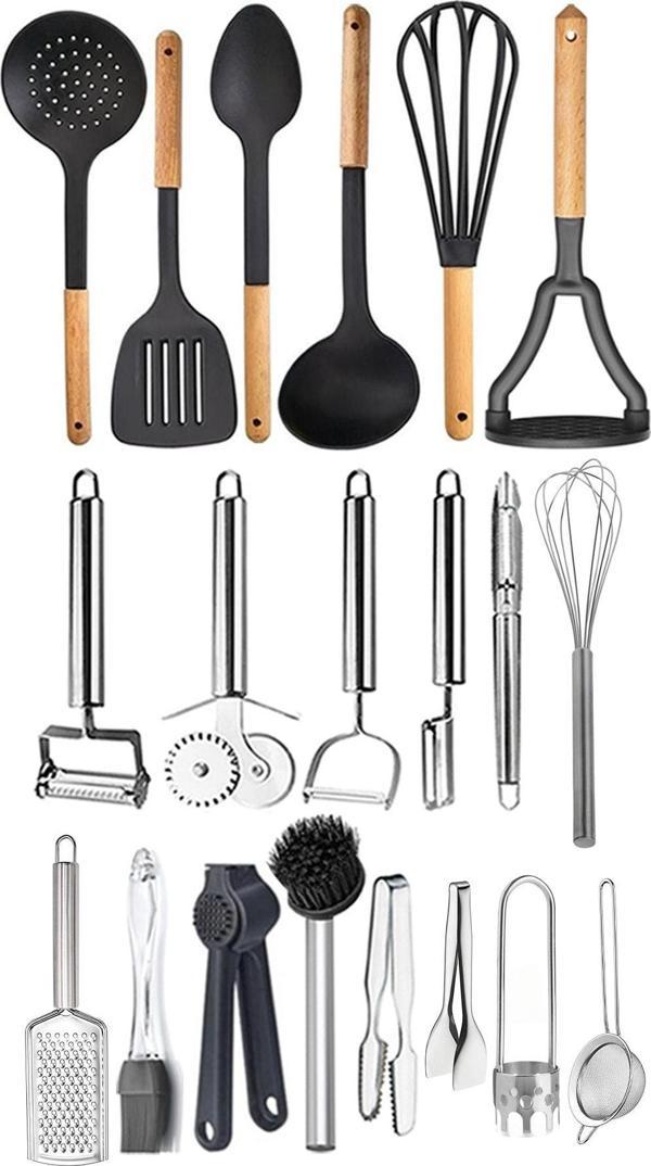 Homerest 20 Adet Kaşık Çatal Bıçak Seti, Pratik Servis Pişirme Gereçleri, Ekonomik Pratik Set - Image 1