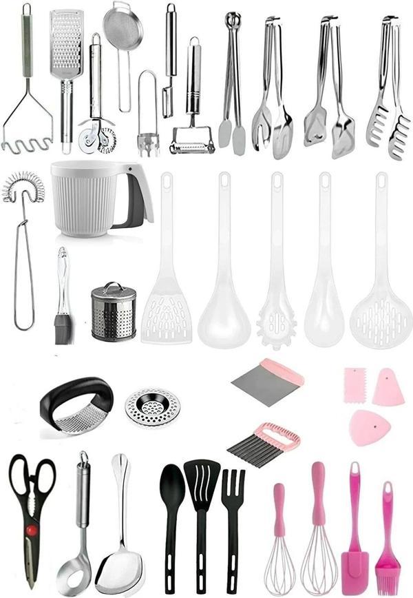 Homerest 37 Adet Modern Lüks Çeyiz Seti, Kepçe Spatula Set, Çeyiz Mutfak İçin Pratik Kolay Ev Gereçleri - Image 1