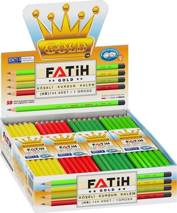 Fatih Kurşun Kalem Gold 12 Adet (11010) - Image 1