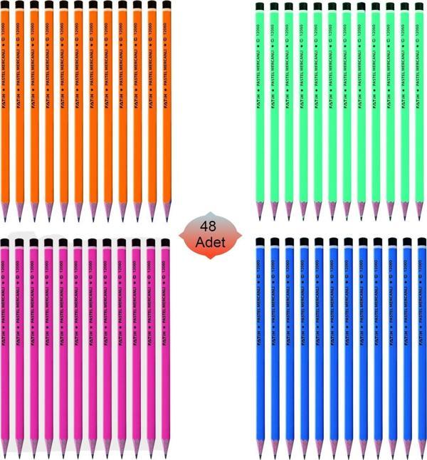Fatih Pastel Mercanlı Kurşun Kalem 48 Adet 12060 - Image 1