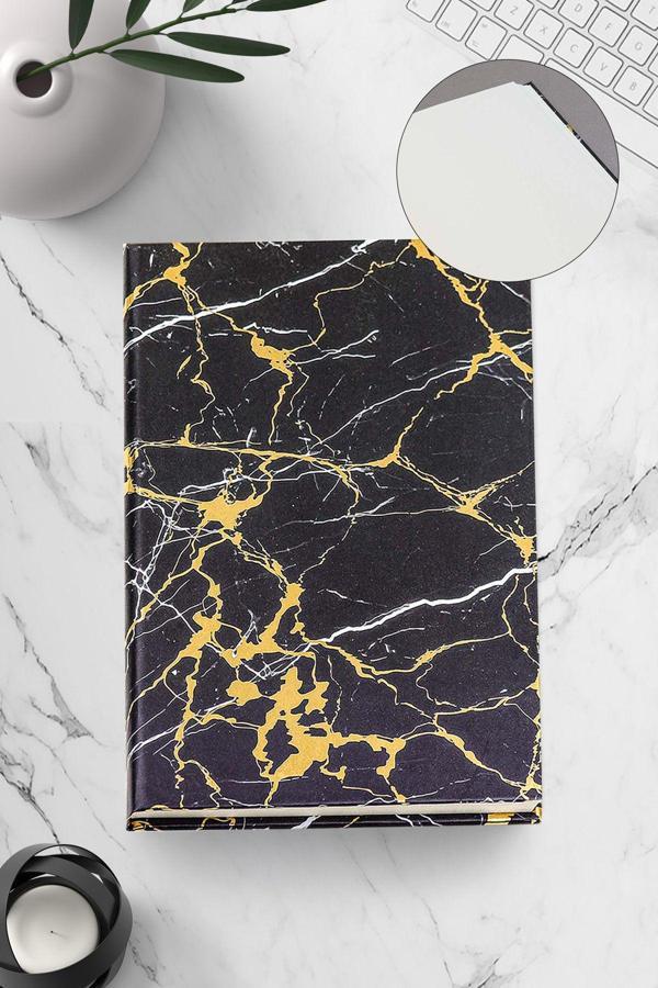 Trendmiya Siyah Mermer Desen Defter - Image 1