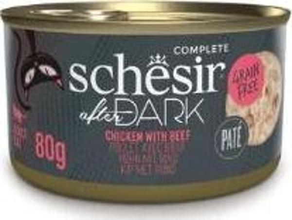 Schesir After Dark Ezme Tavuklu ve Biftekli Yetişkin Kedi Konservesi 80 Gr - Image 1